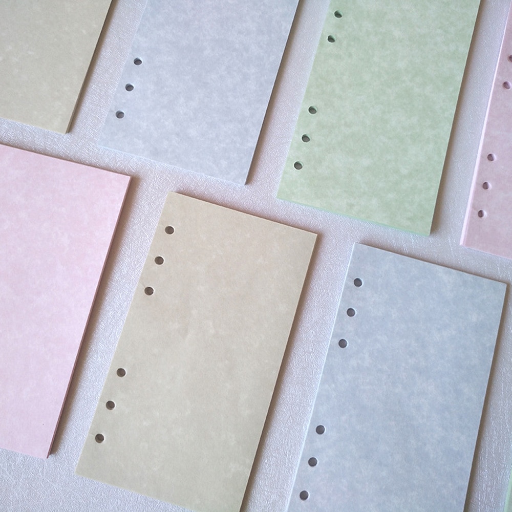 Candy Color Notebook Papers A5 A6 Pages Planner Filler Paper Inside Page Stationery Office School Supplies