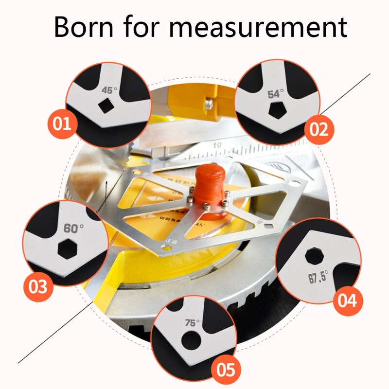 Aluminum Alloy Hexagon Ruler Saw Angle Finder Gauge Protractor Inclinometer Tool U7EA