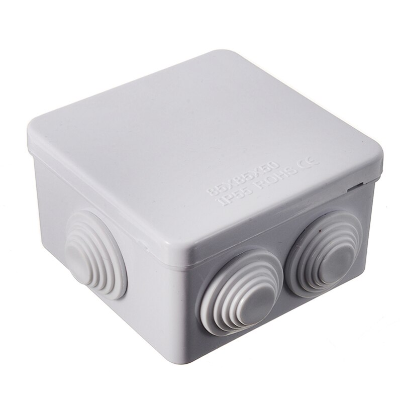 1PC IP55 Waterproof Dustproof Junction Box Universal Electrical White PVC Plastic Boxes 85 x 85 x 50mm