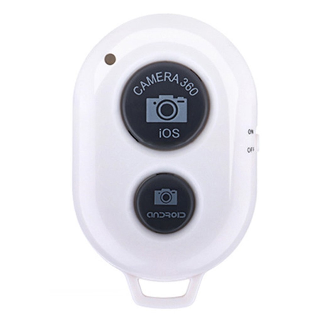 Wiereless Phone Self Timer Shutter Button for IOS Android Phone Selfie stick Shutter Release Wireless Remote Control: white