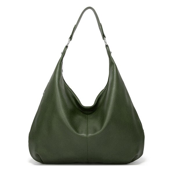 Grote Capaciteit Vrouwen Handtas Zachte Pu Lederen Schoudertas Verwijderbare Hand Strap Tote Mode Lederen Vrouwen Tassen: green