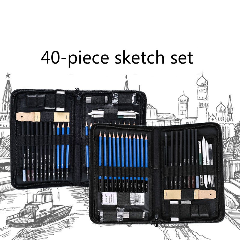 40 Piece Painting Set / Sketch Set Pencil Kit / Art Stationery / Art Supplies/ painting supplies