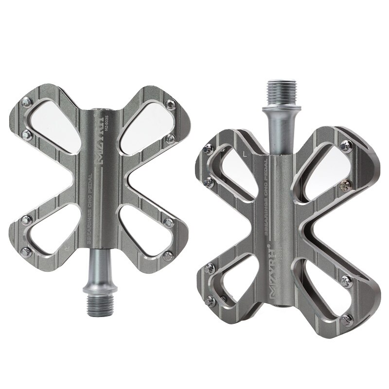 MZYRH 724 503S 505S Bicycle Pedal Ultralight Non-Slip MTB Pedals Aluminum Alloy Flat Applicable Waterproof Bicycle Parts: 503S-titanium