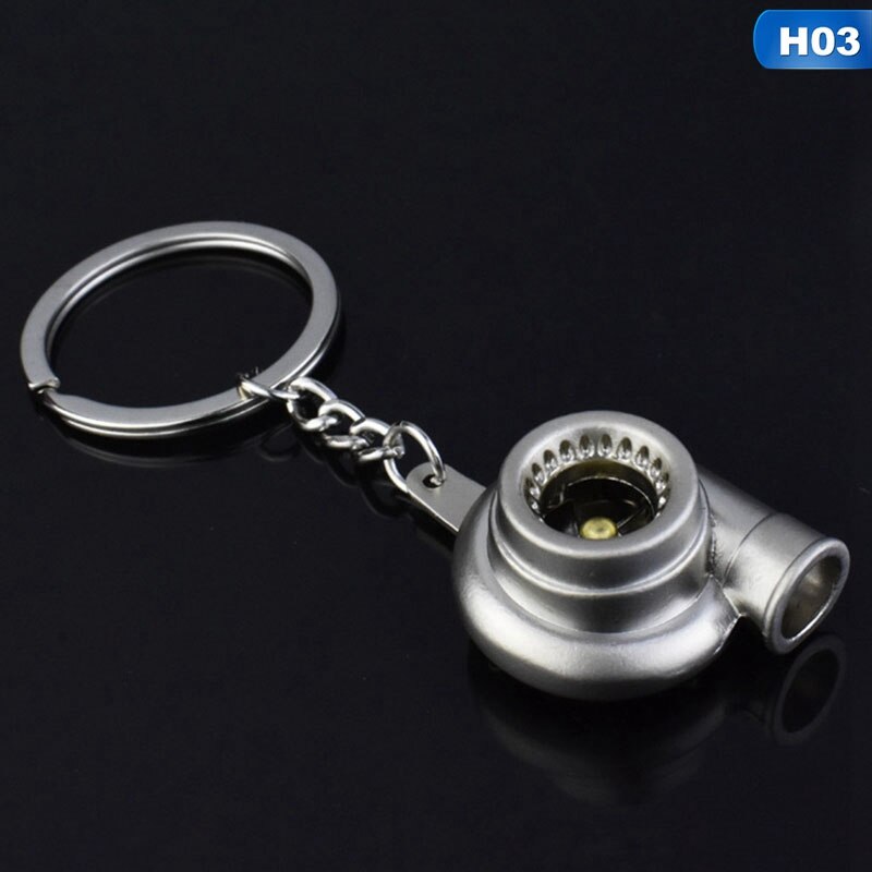 Prawdziwe dźwięk gwizdka breloczek turbosprężarka łożysko ślizgowe spinning samochodu Model części samochodowej turbina turbosprężarka breloczek robić kluczy brelok brelok: H03