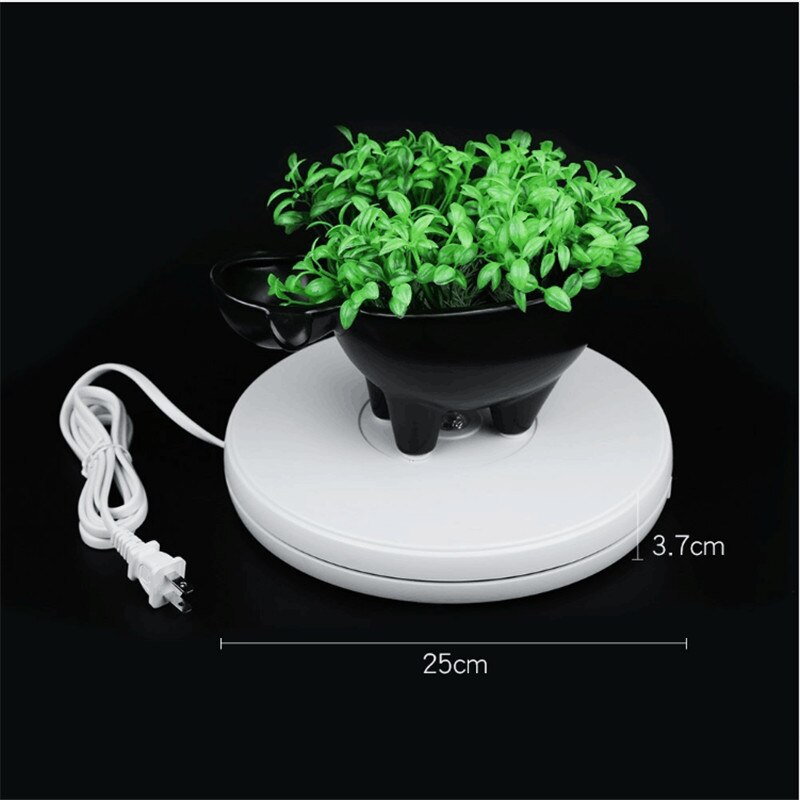 Rotating Display Stand - 25cm/10 Inch - 360° Electric Turntable - Photography Lighting - 110-220V