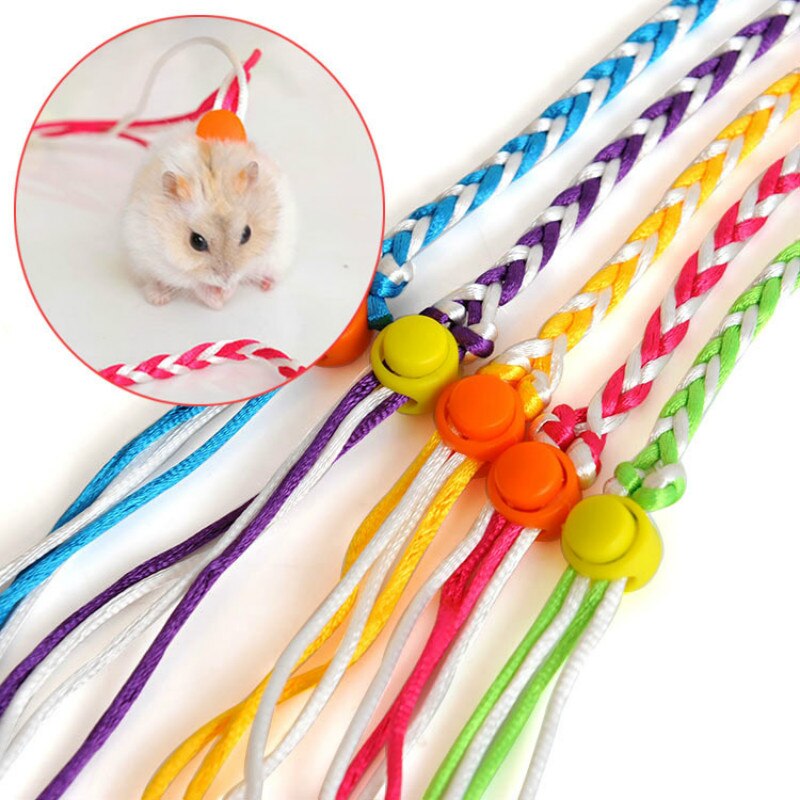 Harnais en coton avec laisse pour Hamster, collier de plomb pour Rat, souris, fournitures pour animaux de compagnie