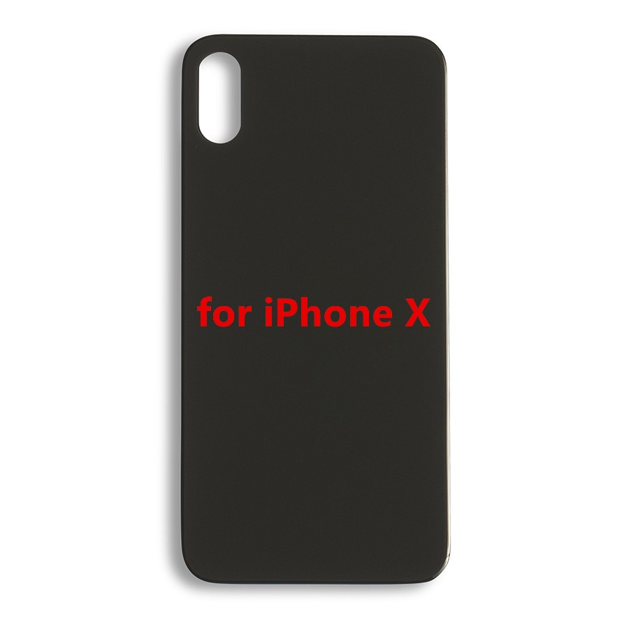 Terug Glas Met Grote Camera Gat Voor Iphone X Xs Xs Max Terug Batterij Deur Glass Cover Vervanging Reparatie, ruimte Grijs Wit Goud
