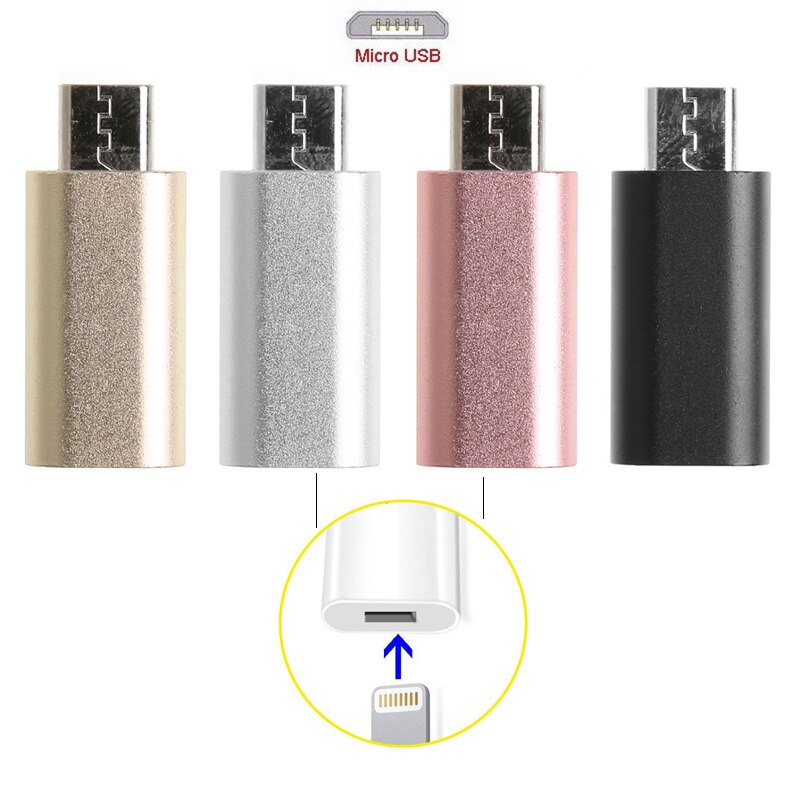 8-Pin Voor Bliksem Female Naar Micro Usb Male Adapter Converter Voor Android Phone-M52