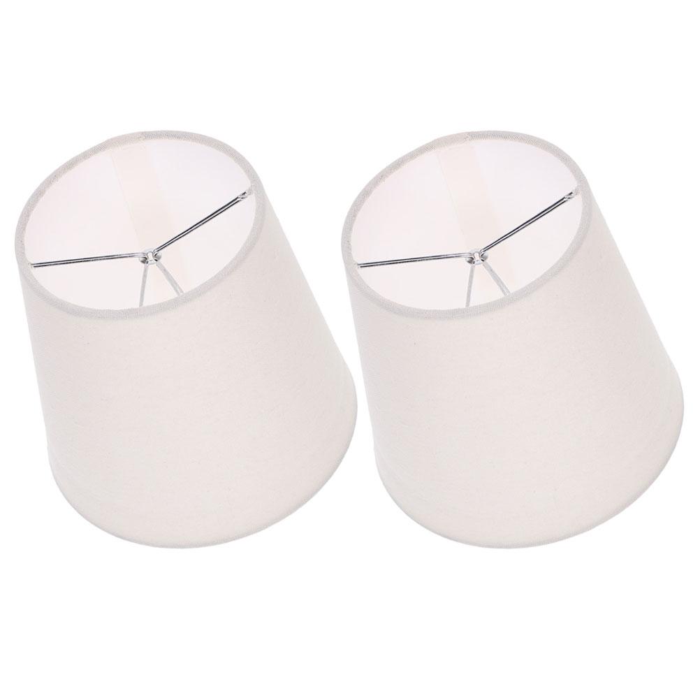 Stoffen lampenkap 2 stuks Lichtgewicht Eenvoudige structuur Ijzer Materiaal Bureau Tafel Vloerlampen Shades Vervangingshoes