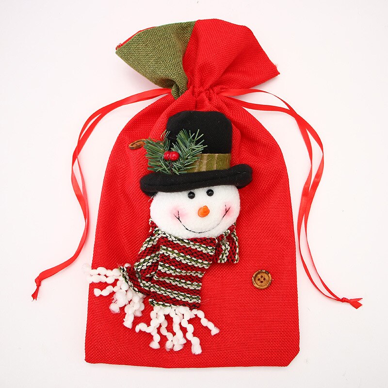 Baby Kerst Kerstman Bag Halloween Jaar Linnen Kerst Kinderen Snoep Zak Opslag Kerst Decoratie: 02