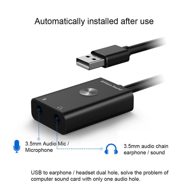 3.5mm Jack Sound Card Intelligent Input AI Smart Voice to Text Translator Search Converter Support 24 Languages USB Adapter