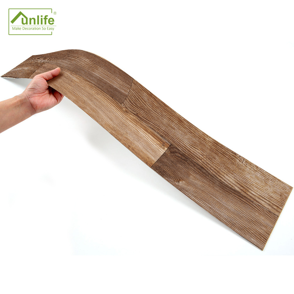 Thick Wood Texture Floor Plank Sticker Self-adhesive Decorative Tile Decal Waterproof PVC Bedroom Living Room Decor Wallpaper