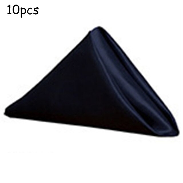 Plain Napkins Polyester Wedding Table Cloth Linen Fabric 6 colours Square: Navy blue