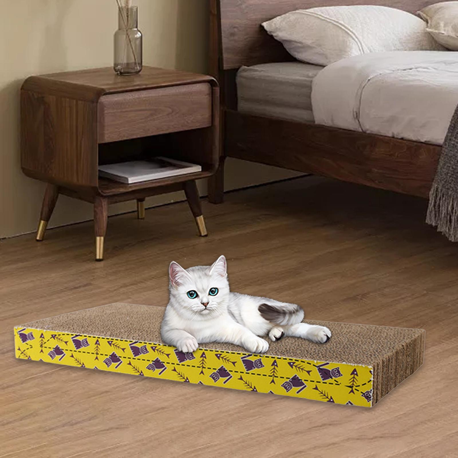 Cat Scratching Board Bed Cat Scratchers Cardboard Cat Scratch Pad Nest for Sleeping Playing Grinding Small Medium Large Cats: black