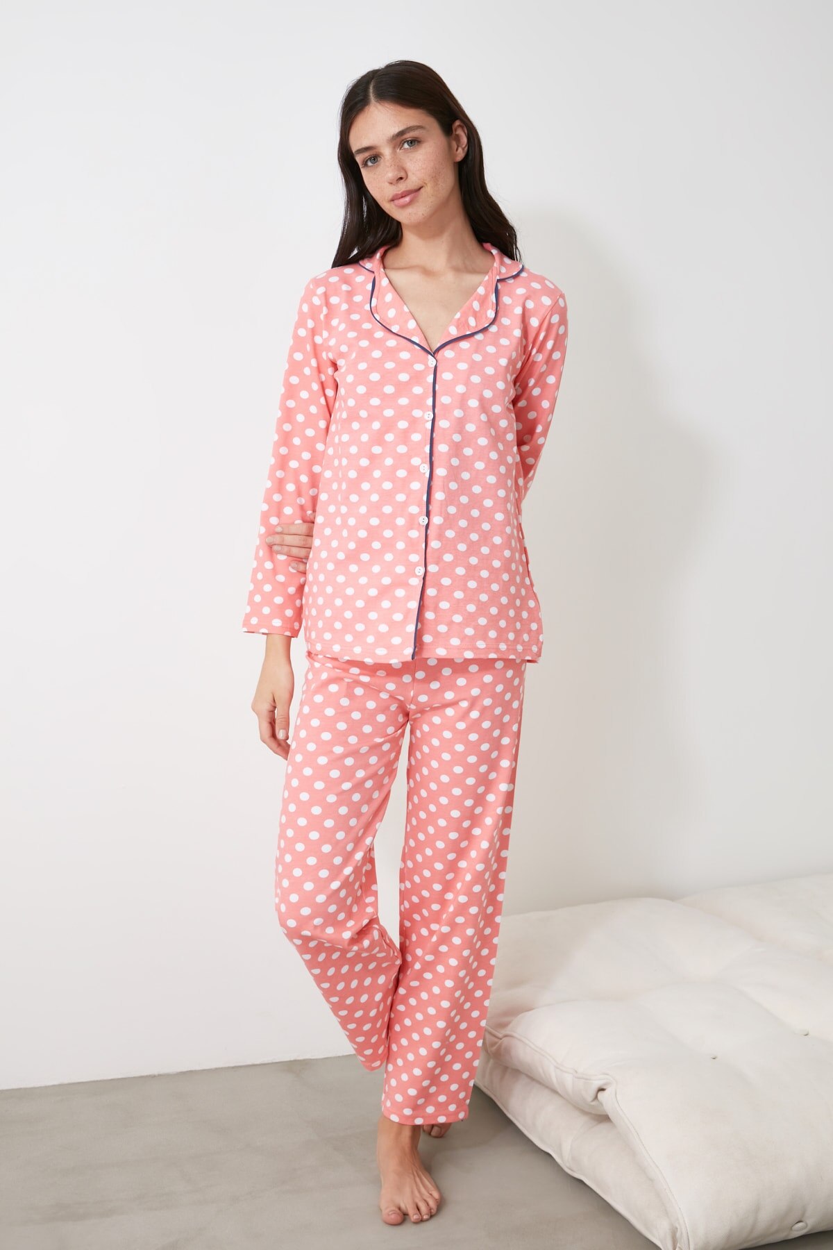Trendyol Polka Dot Gebreide Pyjama Set THMAW21PT0901