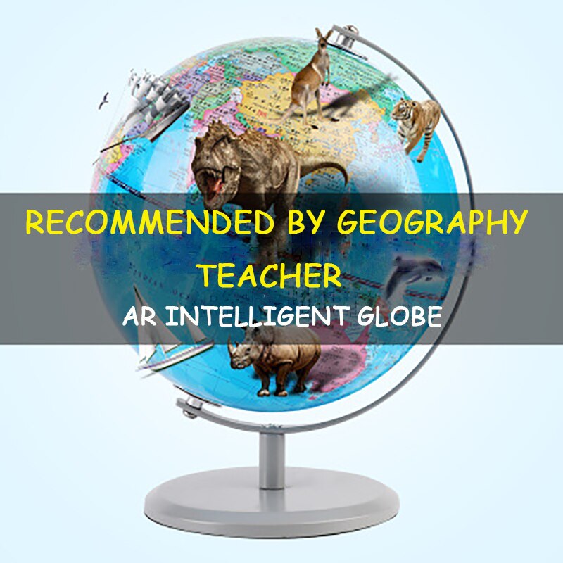 High Definition AR With Light Globe For Chinese And English World Map Geography Teaching Equipment For Students