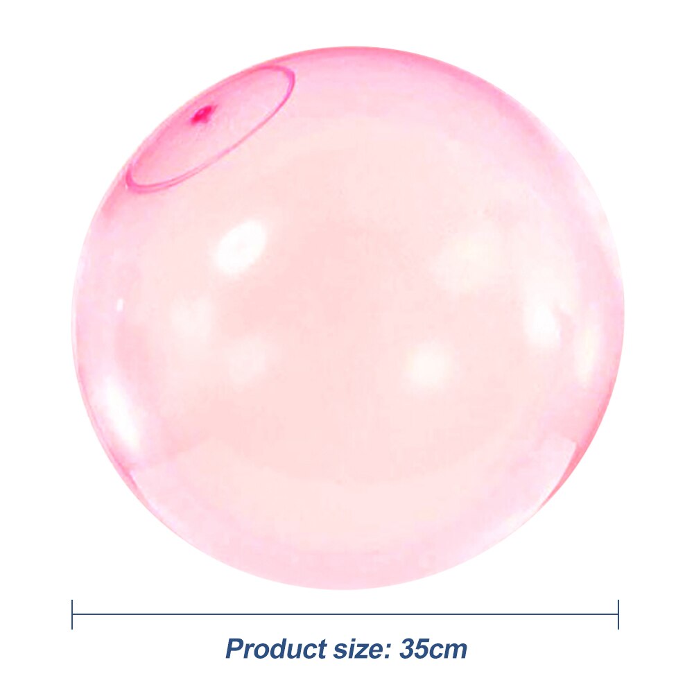 60cm 35cm Water Injection Transparent Bubble Ball Inflatable Fun Round Balloon Blow Up Balloon Kids Toy for Water Sports: Pink 35cm