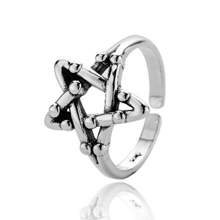 Gothic Star David Ringen Voor Vrouwen Charm Engagement Sieraden Meisjes Open Finger Knuckle Rings 2022