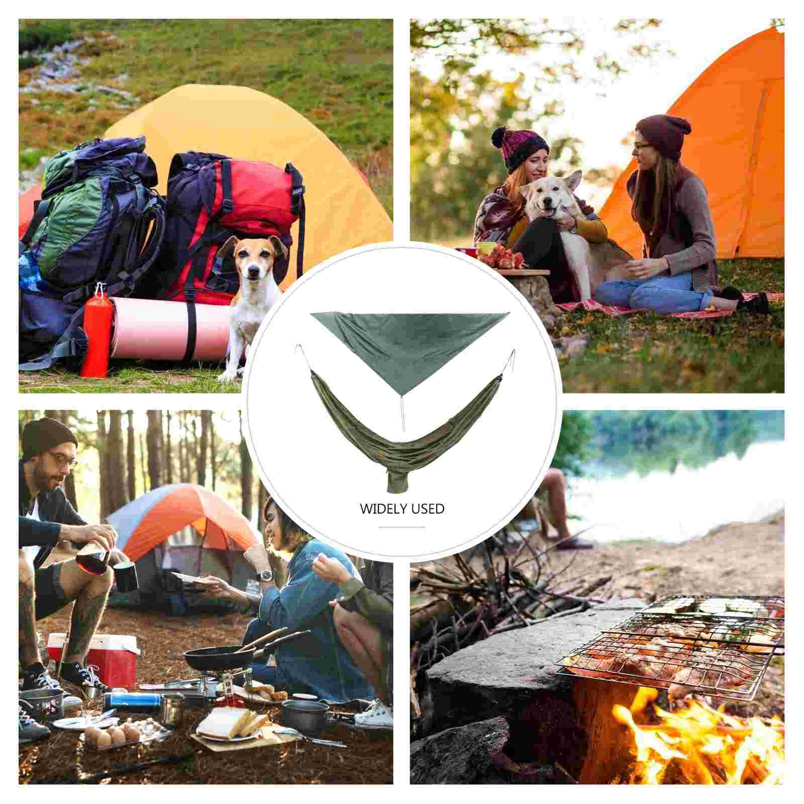 1 set moskitonetz-hängematte mit sonnendach für camping, wandern und klettern (grün)