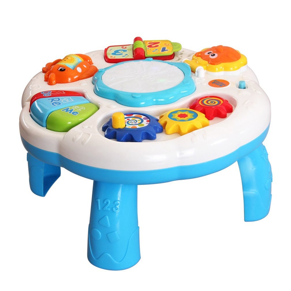 Baby Music Learning Table Multifunctional Game Table for toddlers with Colorful Light Sound Early Educational Toys for Kids Baby