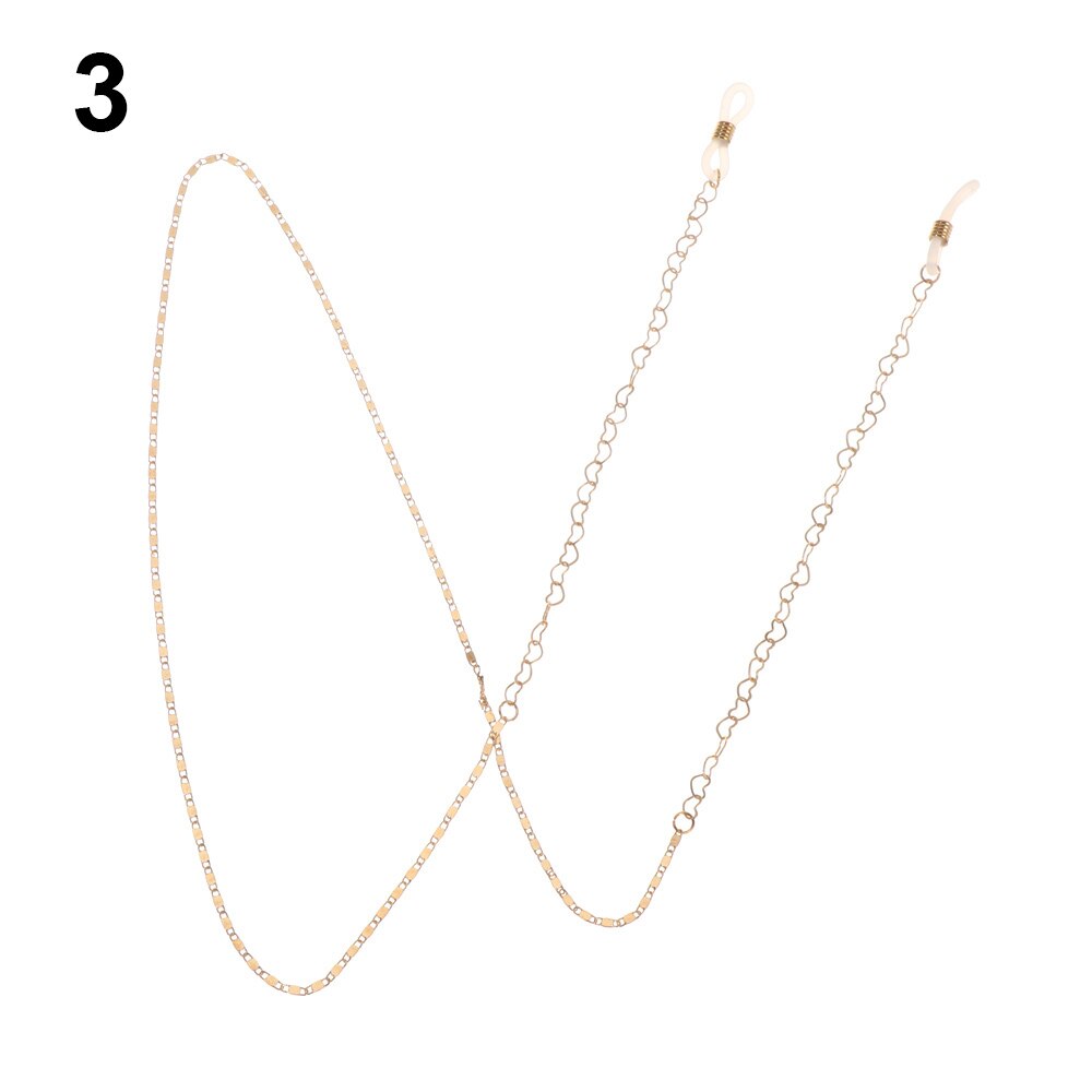 1Pcs Brillen Strap Leesbril Opknoping Ketting Zonnebril Bril Holder Neck Cord Bril Anti Slip Metalen Ketting: 3