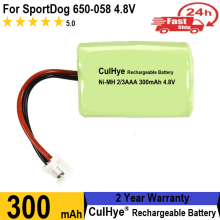 Ni -mh 300 mah 4.8v for sportdog 650-058 /  dc -17 kinetic  mh120 aaal 4gc dogtra fieldtrainer sd -400 receiver sd -400s dog collar