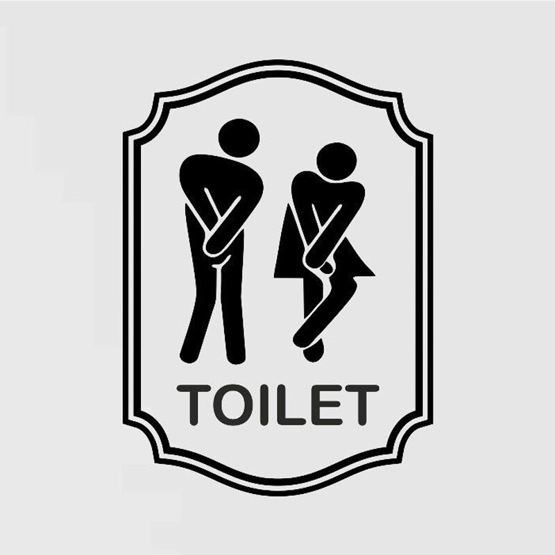 Symboli ovi wc kylpyhuone kylpyamme suihku wc mies & naiset hauska tarra tarra 2 ws 0036