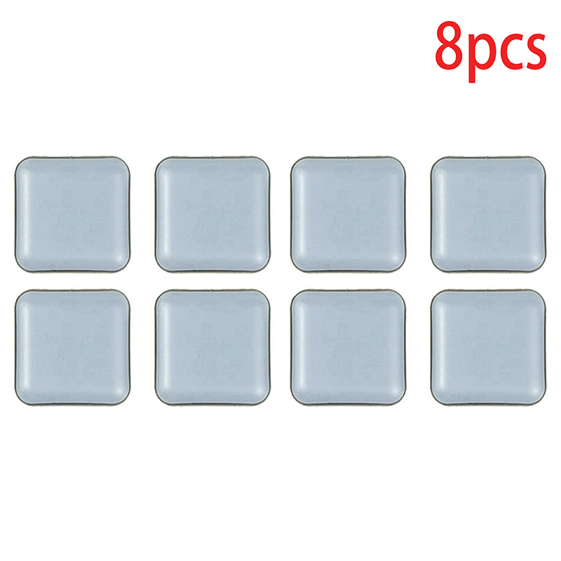 Furniture Legs Slider Pads Self-Adhesive Anti-abrasion Floor Protector Easy Move Heavy Table Sofa Glides Mat Home Supplies: 8pcs-Square-20x20mm