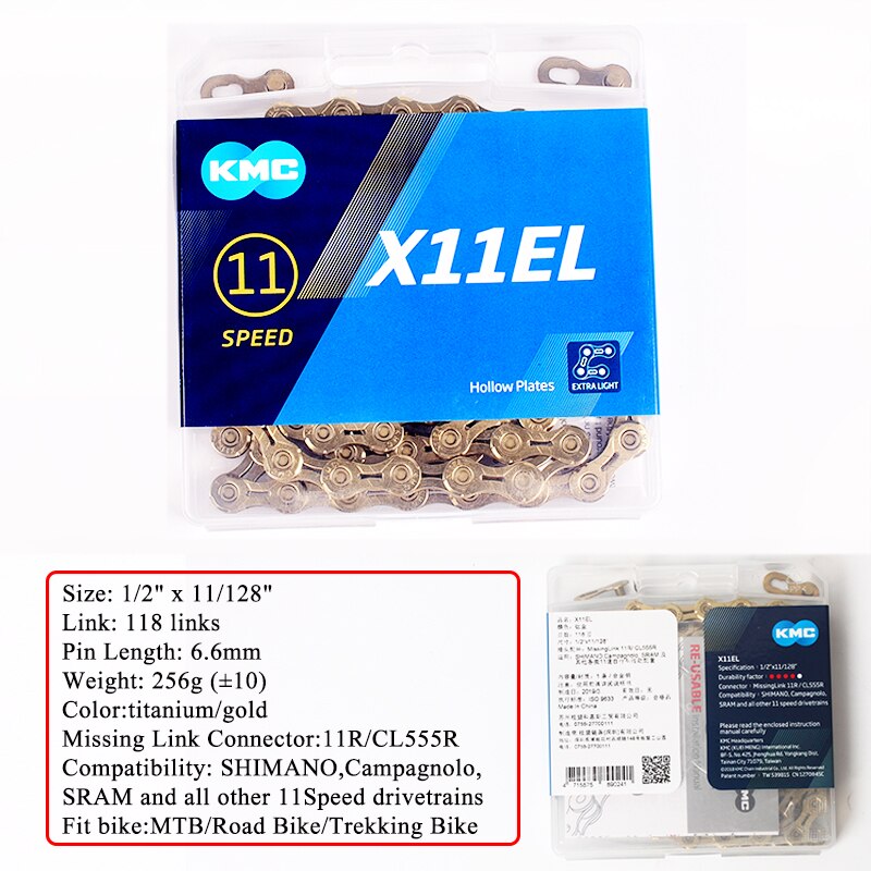 KMC MTB Bike Chains 8 9 10 11 Speed ketting Dubbele "X" Half 116/118 Links Fietsen Mountain Fiets chain Past Shimano SRAM Casstte