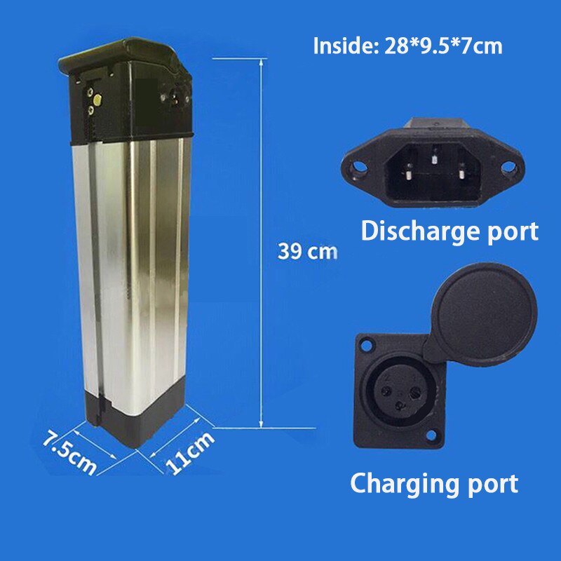 36V 48V Electric Car Bike Lithium Battery Box Folding Bicycle Sea Battery Battery Case Aluminum Alloy Shell 18650 Holder Cover: version 1.1