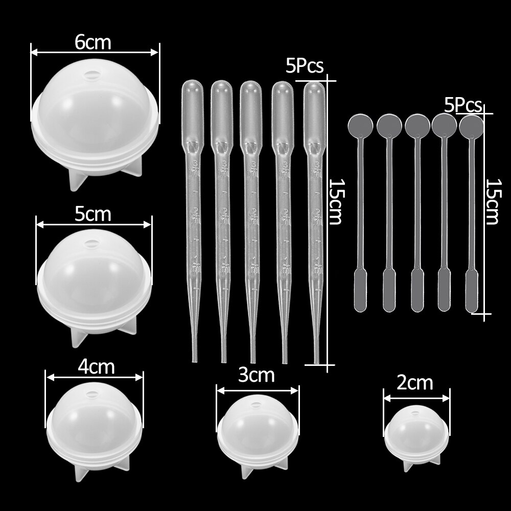 Juegos de moldes de fundición de silicona para joyería, moldes de herramientas de resina epoxi UV de estilo mixto para Diy, kit para hacer joyas, accesorios, suministros: KT0023-11