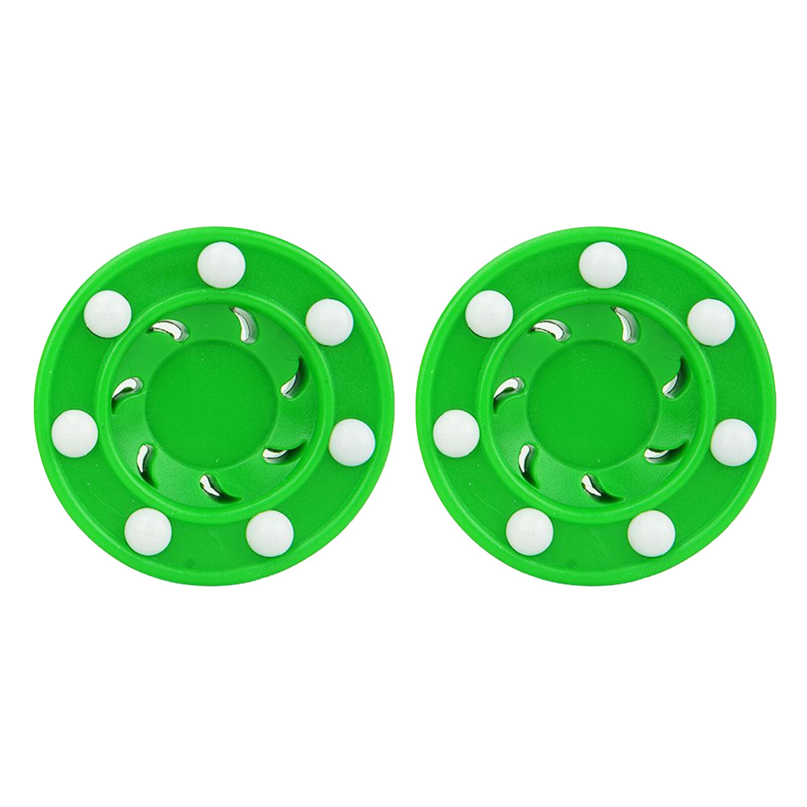 2x Sports Street Roller Hockey Game Puck Pro Shot for Practicing and Classic Training Indoor and Street Hockey Practice Puck: green