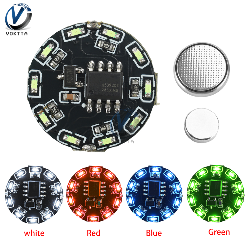 Anillo LED direccionable Individual interruptor de luz de Control de inducción magnética LED 16Leds RGB Controlador LED Lampes Kit de luces de flujo