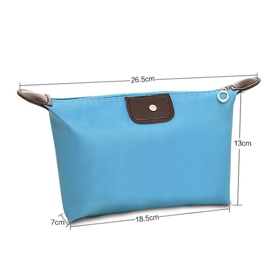 10 Color Dumpling Makeup Bag Solid Color Polyester Cosmetic Bag Around Soft Portable Korean Version Make Up Bag