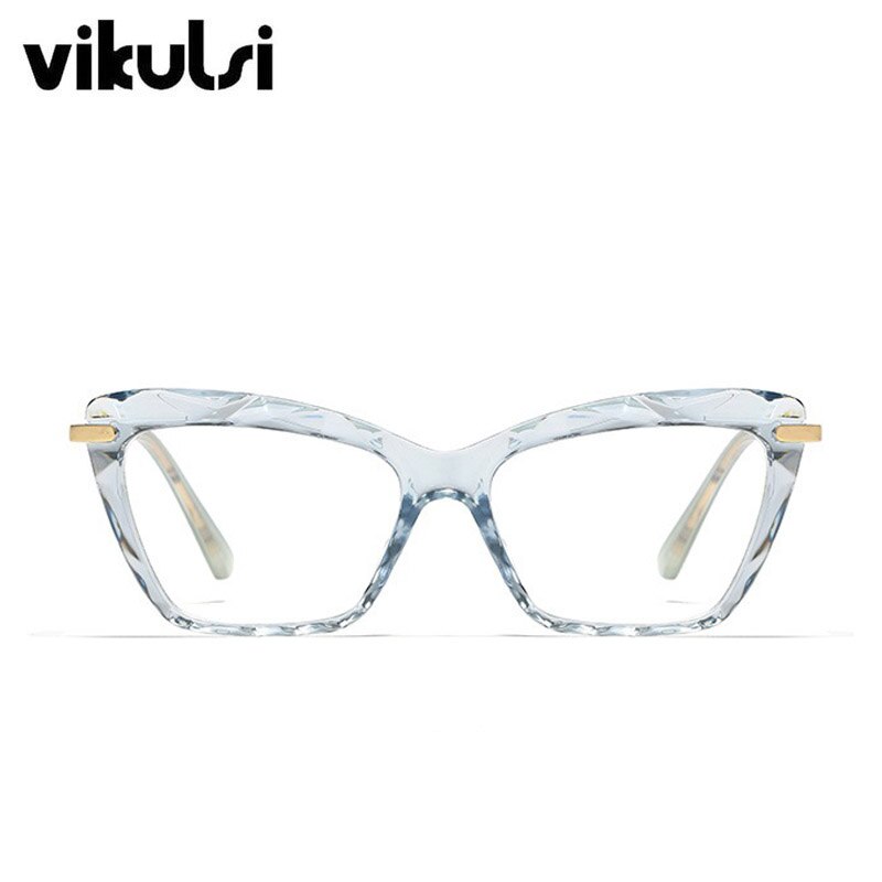 TR90 Frame Rode Kat Bril Dames Geometrische Element Brilmontuur Vrouwen Mode Optische Oculos Grau Feminino: E300 C5 blue