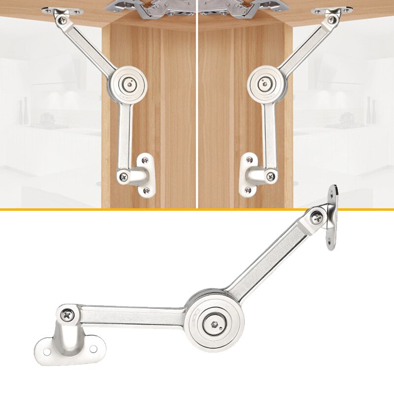 1PC Gas Strut Lid Stay Support Kitchen Cabinet Door/Toy Box Hinge Zink Alloy