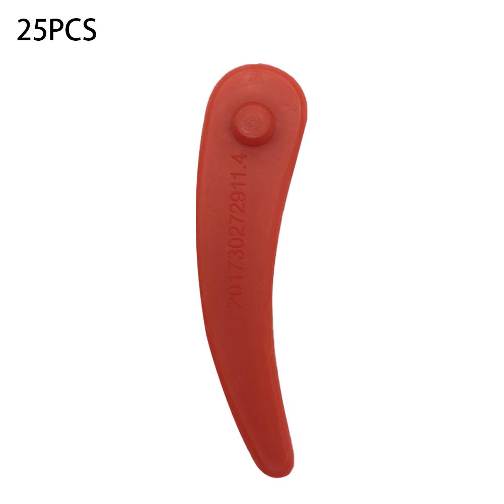 25PCS Trimmer Replacement Blades Plastic Mowing Knife Replacement For For Bosch ART 26-18Li, ART 23-18 Li: Red