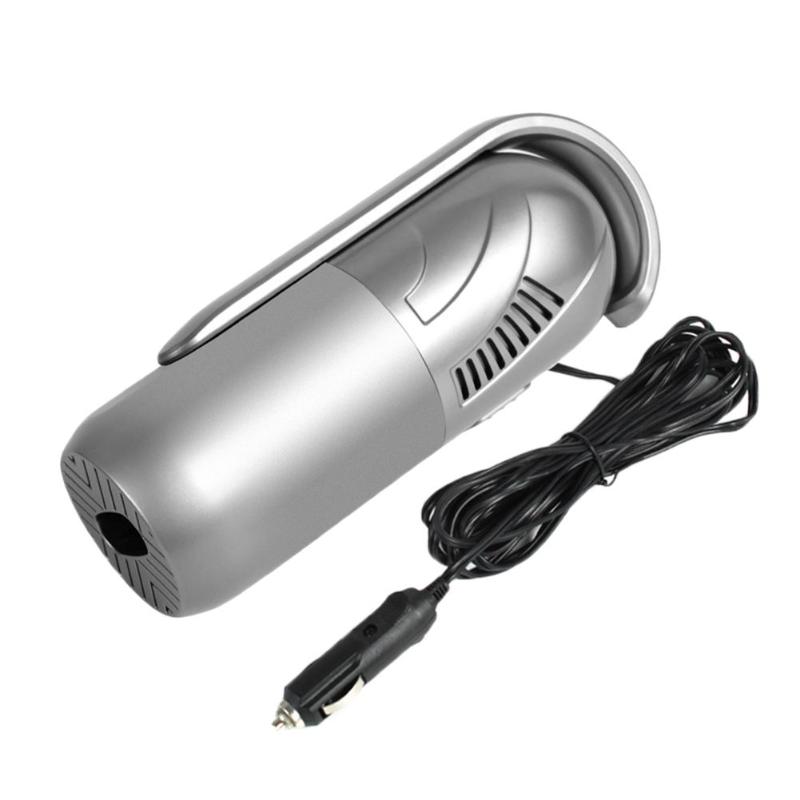12V Mini Handheld Car Portable High Power Dust CollectorVacuum Cleaner Portable Dust Collector Car Interior & Home & Computer: Silver