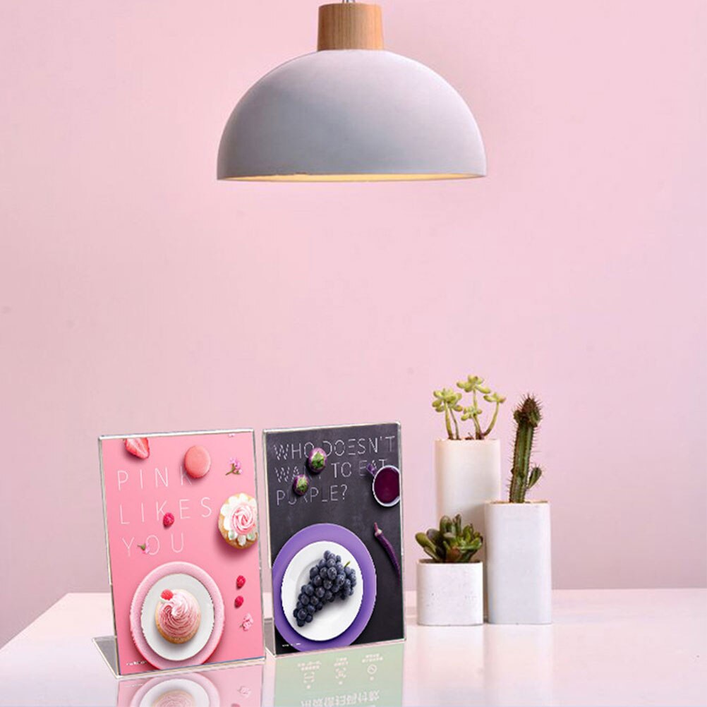 3PCS A4/A5/A6 Paper Holder Acrylic Clear Desk Shelf Box Storage Display Stand Acrylic Plastic Transparent Desktop Displays