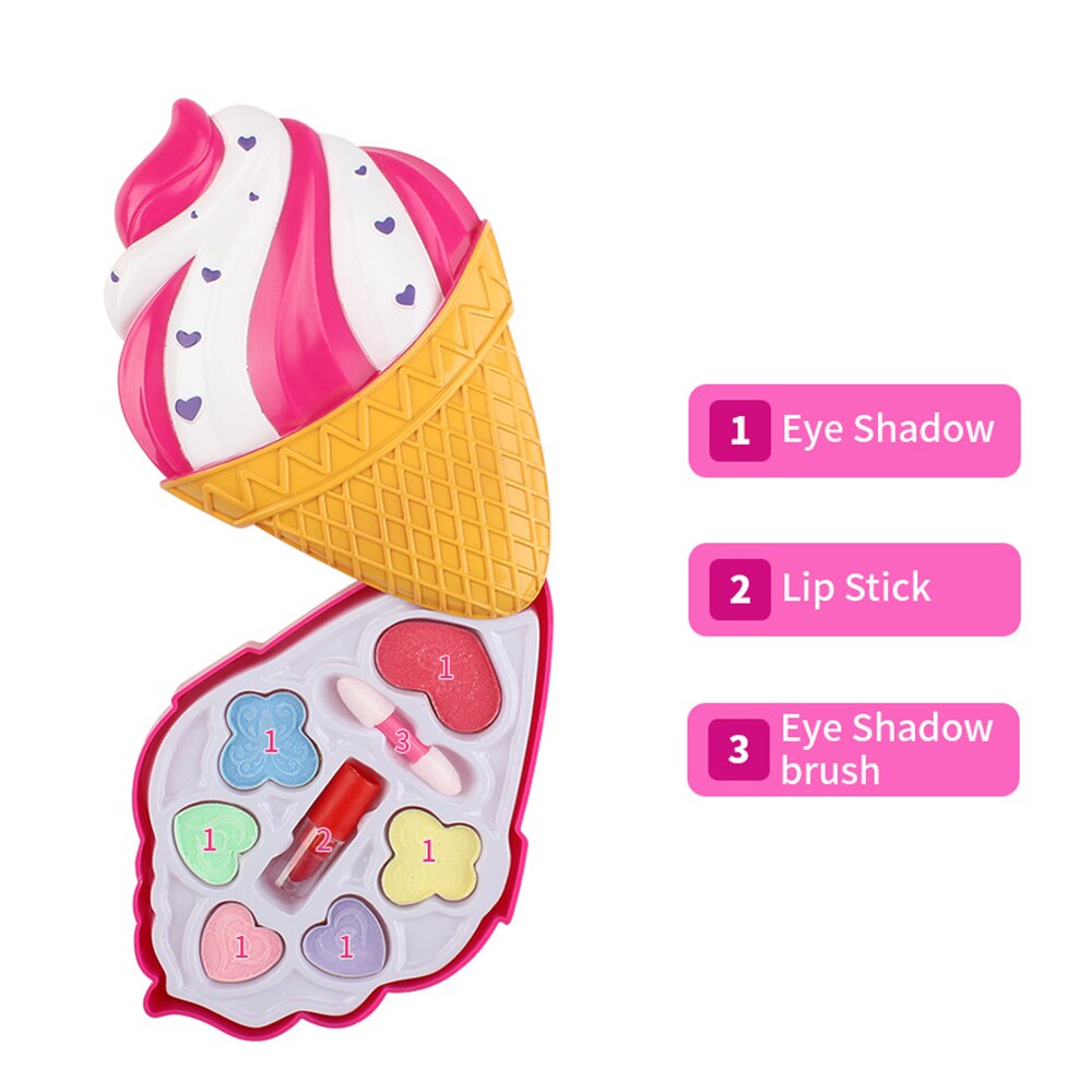 Baby Mädchen Kinder Make-Up Kit Set Prinzessin Pretend Spielen Schönheit Haar Salon Spielzeug Mädchen Weihnachten Geburtstag für kinder make-up: Makeup Kit 2