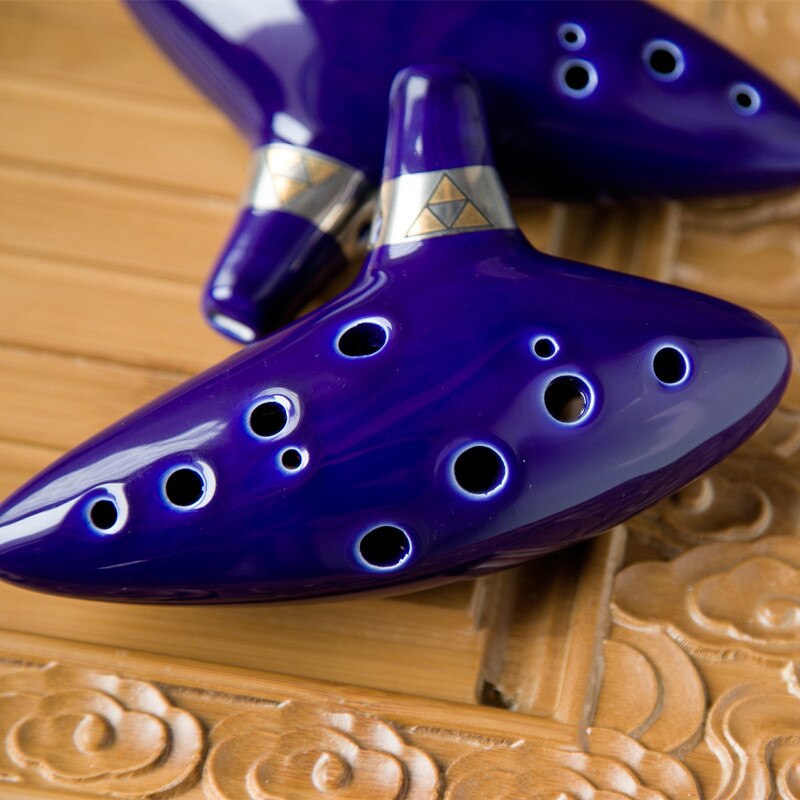 Nyligt ocarina med sangbog 12 huls alt c ocarinas leg med display stand beskyttelsestaske  s66