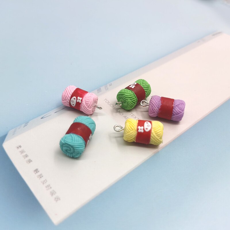 Kawaii – pendentifs mignons en fil de laine et résine, 10 pièces, pendentifs en forme de lapin, pour fabrication de bijoux faits à la main, à la , C316