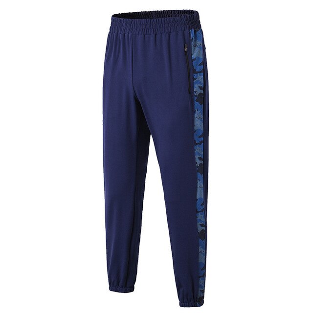 Pantalon de survêtement élastique pour hommes, avec poches à fermeture éclair, à séchage rapide, pour Sport, Jogging, Gym, Fitness, collection automne: navy blue / EU size S