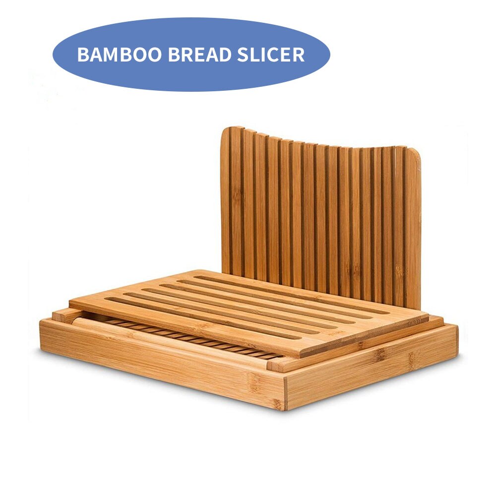 Bamboo Bread Slicer Cutting Foldable Wood Bread Cutter For Homemade Bread Loaf Cakes Bagels Kitchen Baking Tools