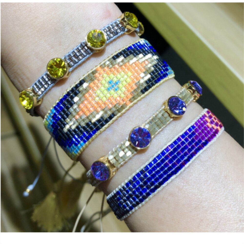 ZHONGVI Rainbow Bracelets For Women Miyuki Pulseras Mujer Moda Couple Bracelet Jewelry Accesorios Mujer Bileklik Friendship: set