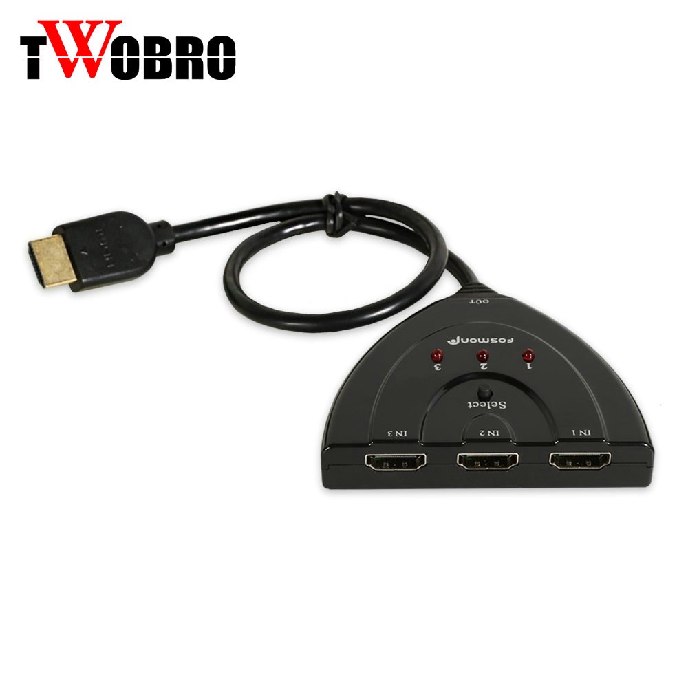 3 Port HDMI Multi Display Auto Switch 1.3 1080P Switcher 3 into 1 Splitter for HDTV DVD Xbox 360 PSP