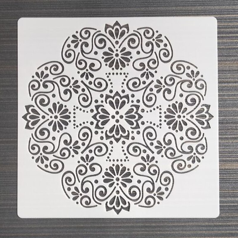 1 sztuk 15*15Cm prostokąt DIY Layering szablony malowanie ścian meble kolorowanka szablony do albumu szablon do dekoracji: C35