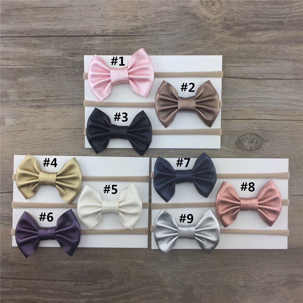 mignon en cuir papillon épingles à cheveux solide Kawaii PU cheveux arc pinces à cheveux princesse chapeaux accessoires de cheveux