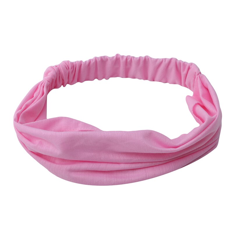 Stof Elastische Yoga Hoofdband Effen Kleur Brede Haarband Voor Vrouwen Yoga Haarband Sport Hoofdband Haar Accessoires: pink