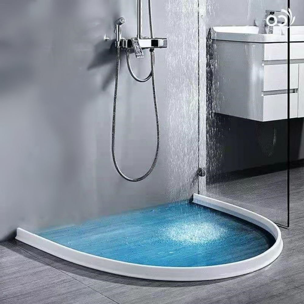 Bathroom Water Stopper Shower Barrier Door Threshold Water Blocking Wash Basin Splashproof Bendable Silicone Sealing Dam Barrier